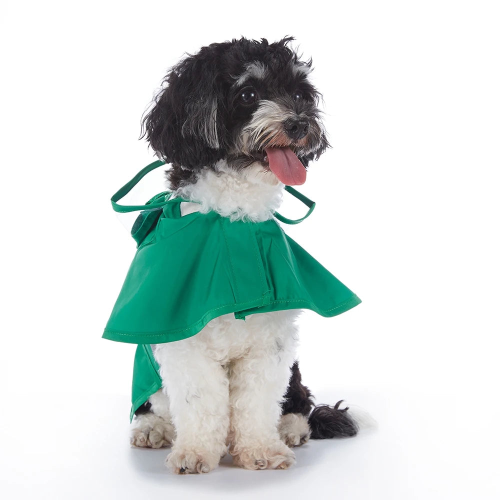 Cute Hooded Waterproof Dog Raincoat with Reflective Pet Protection