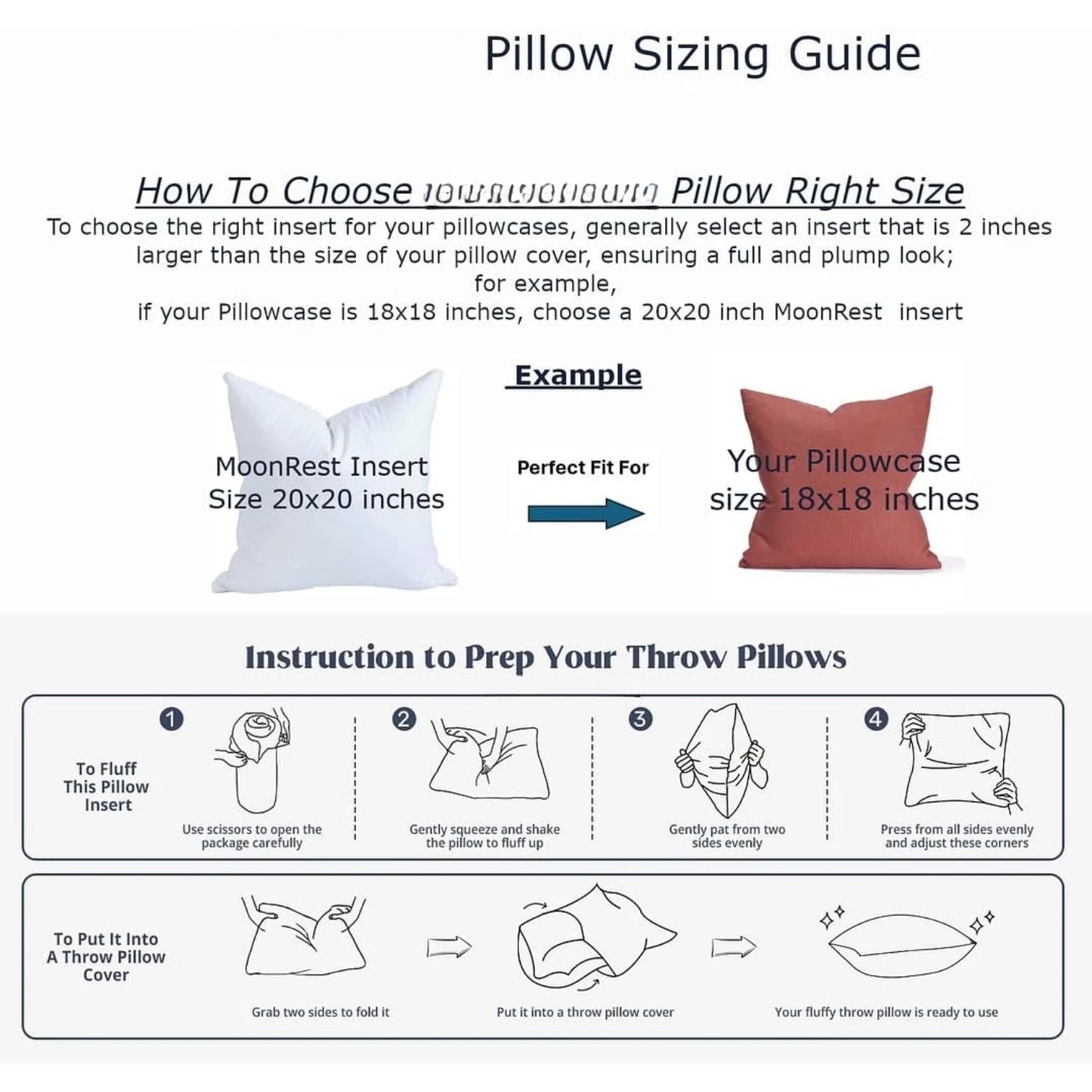 16x38 Rectangular Down Alternative Pillow Insert for Shams