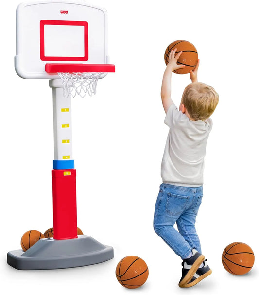 Adjustable Basketball Hoop for Toddlers & Kids - Indoor/Outdoor Play Set with Ball, Ages 18 Months to 5 Years