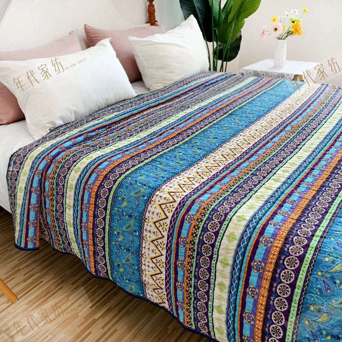 Lightweight Quilted Bedspread & Cover Set