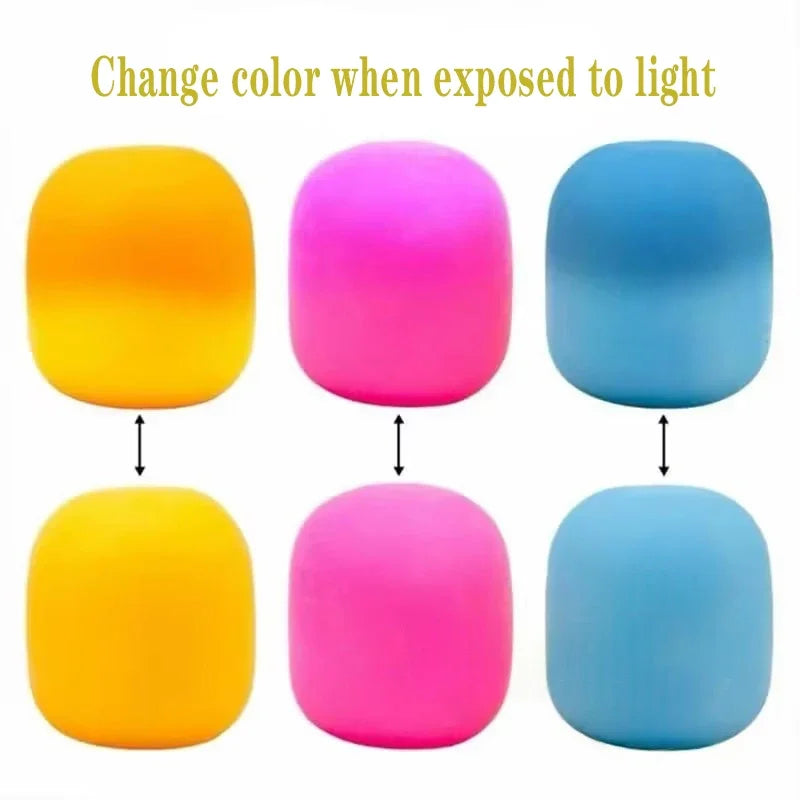 1–3 Piece Color-Changing Squishy Marshmallow Stress Ball.  Soft Sensory Fidget Toy for Kids & Adults