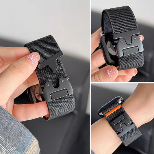 Parachute Nylon Apple Watch Band .Rugged Adjustable Strap Compatible with 40mm–49mm Models