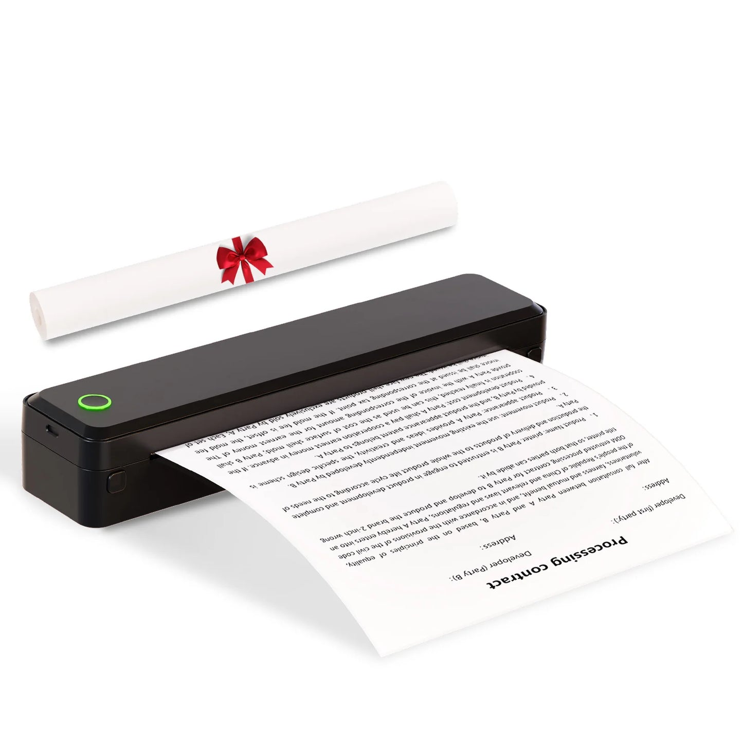 Portable Wireless Thermal Printer for A4, Letter, A5 & B5 Documents, Bluetooth Inkless Mobile Printer for Home, Office & Travel