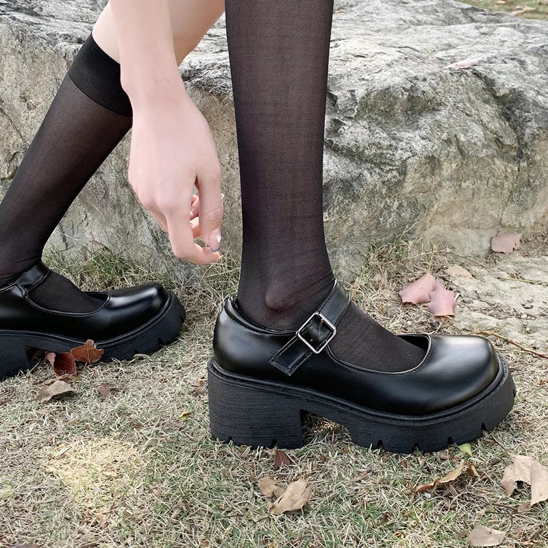 Women’s Vintage Inspired Platform Mary Jane Flats Comfortable Everyday Shoes