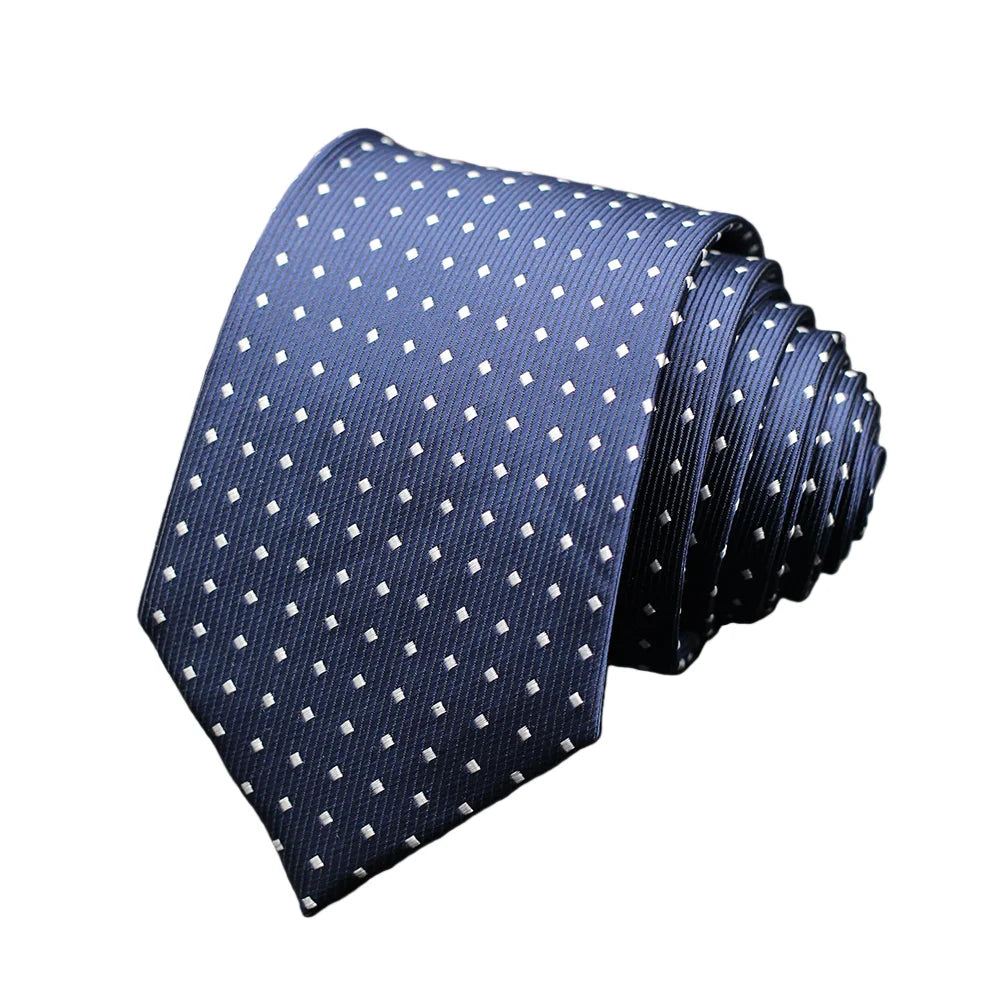 Men’s Classic 7cm Polka Dot Necktie. Luxury Business, Wedding & Formal Dress Tie