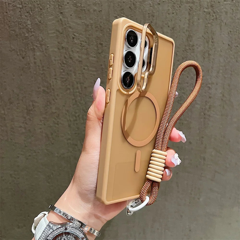 Magnetic Crossbody Samsung Phone Case With Wrist Strap