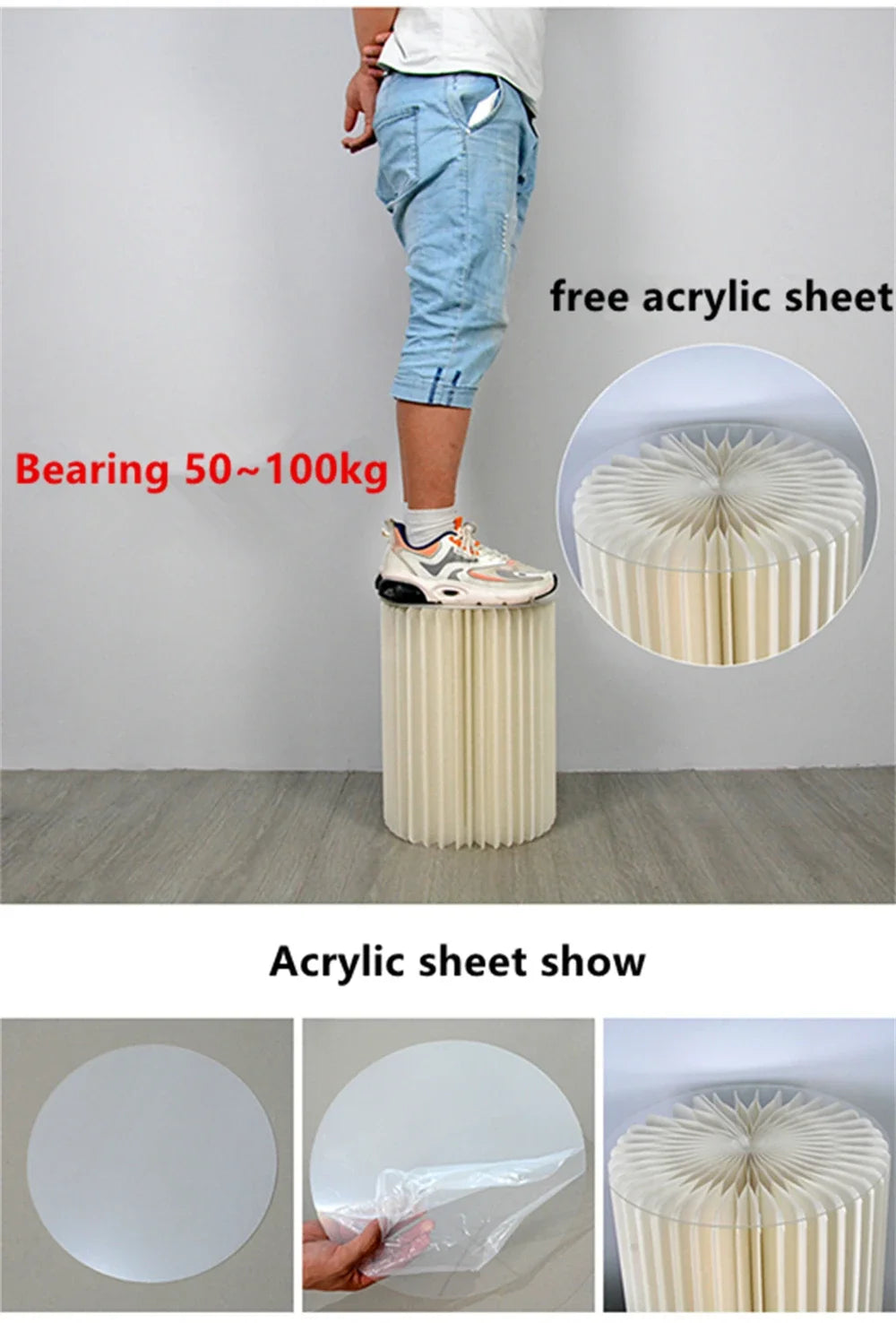 Paper Folding Cylinder Display Rack – Elegant Dessert, Cupcake & Party Favor Display Stand for Weddings, Birthdays & Special Events