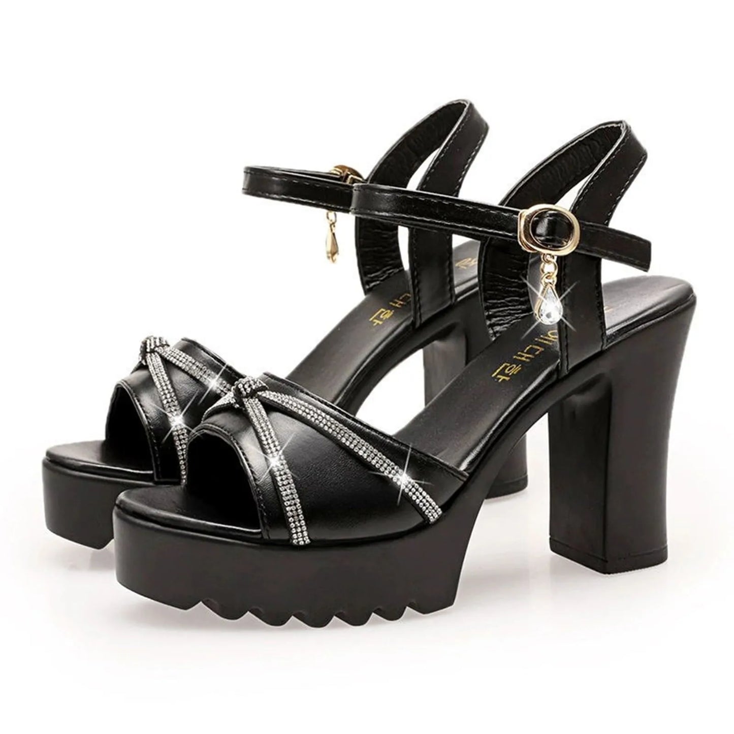 Elegant Chunky Heel Platform Sandals for Women