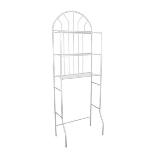 White 3-Tier Toilet Shelf Bathroom Towel Rack Metal Organizer Shelf Over Freestanding Storage For Bathroom