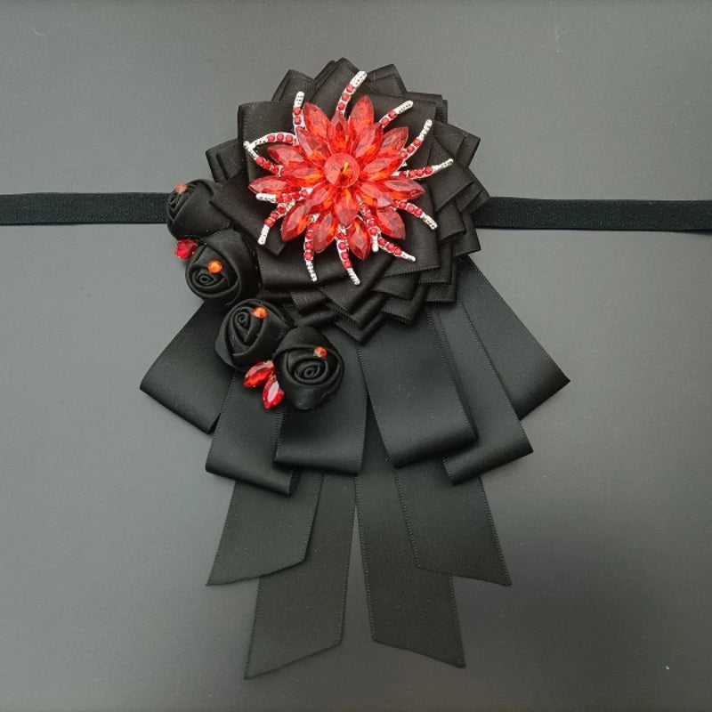 Luxury Handmade Jeweled Men’s Bow Tie | Premium Crystal Brooch Formal Wedding & Business Bow Tie