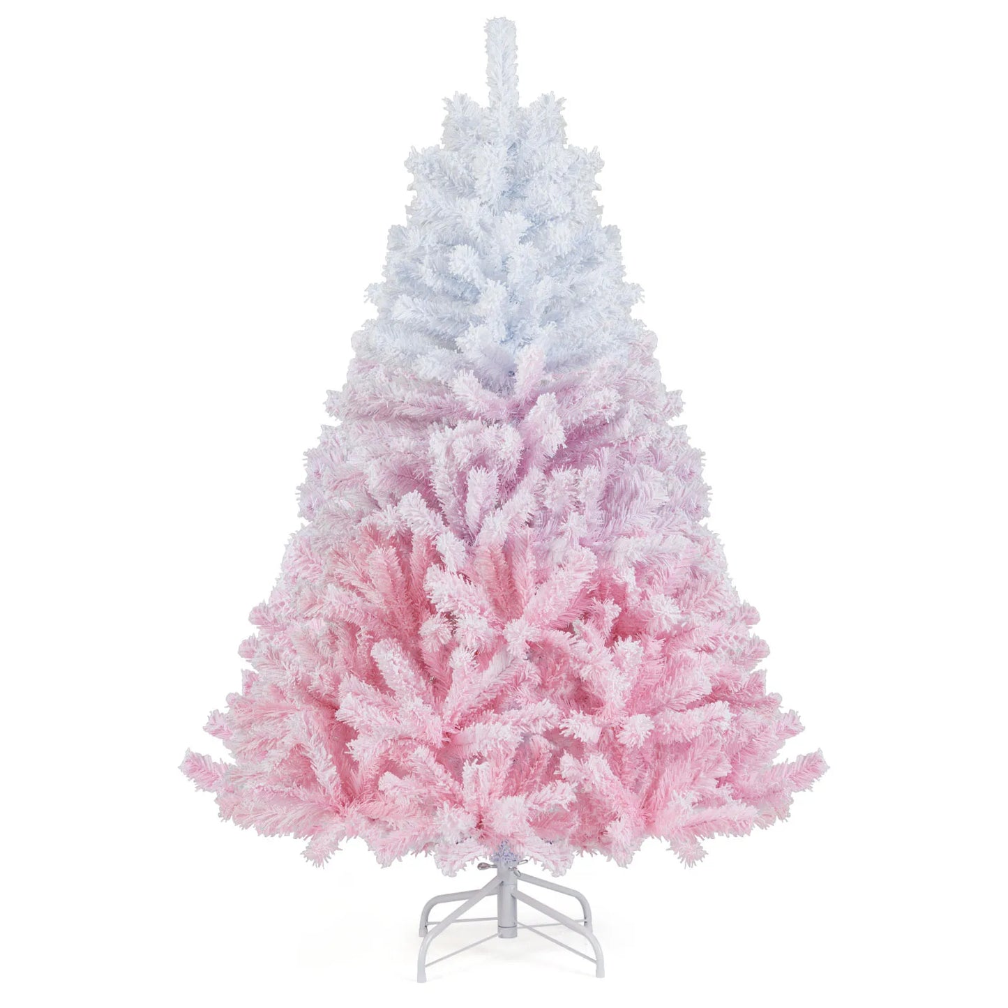 5FT–8FT Pink Flocked Artificial Christmas Tree. Elegant Holiday Décor for Home & Events