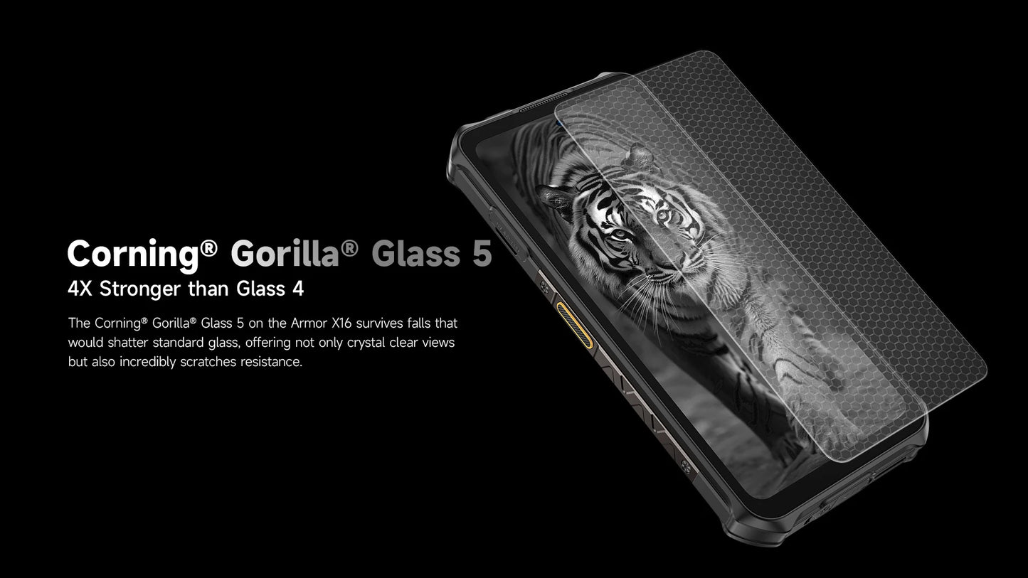 Ulefone Armor X16 Rugged Phone 10360mAh Battery Up to 12GB RAM 128GB ROM 120Hz 6.56" Night Camera NFC 4G Android 15 Smartphone