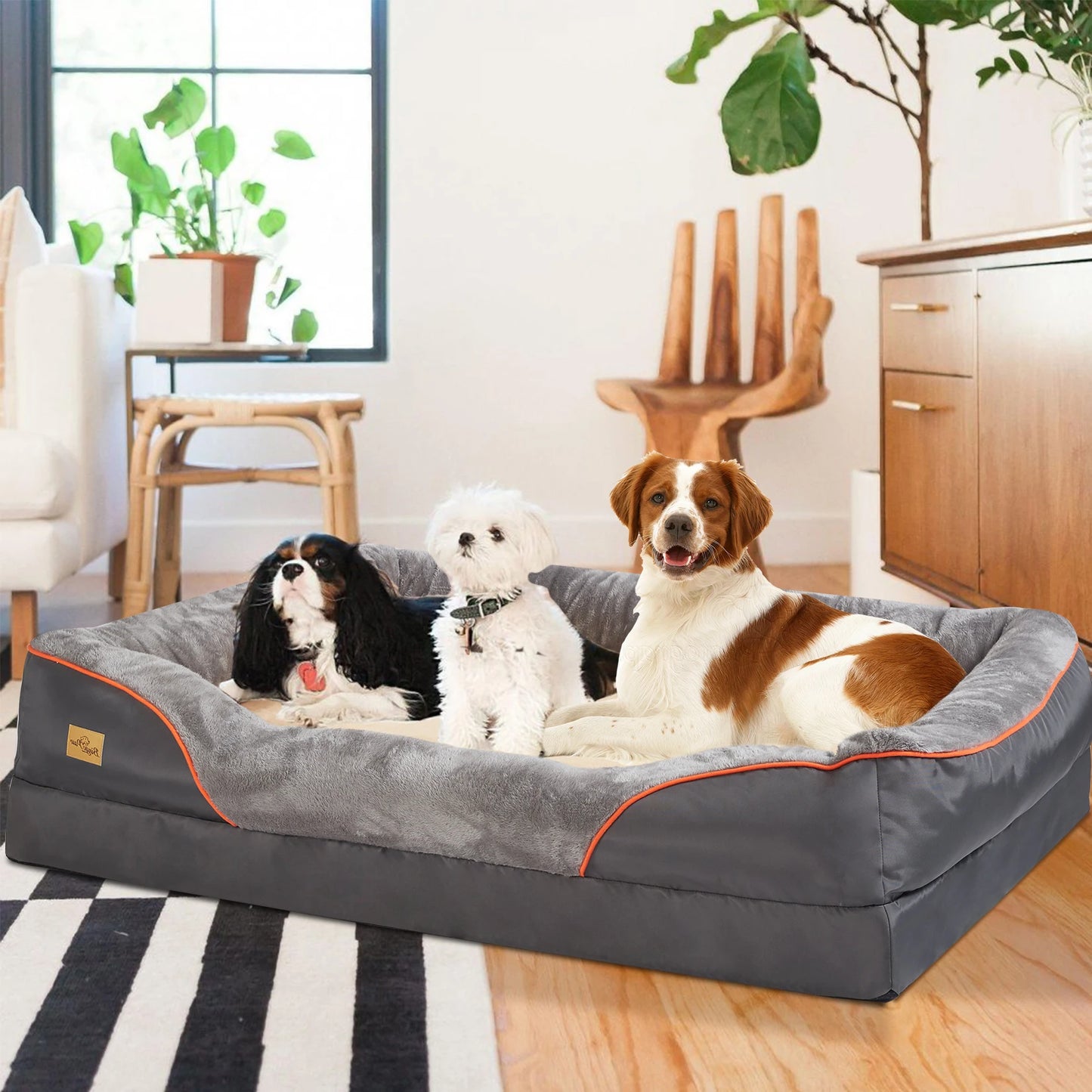 Large Orthopedic Dog Bed with Removable Washable Cover