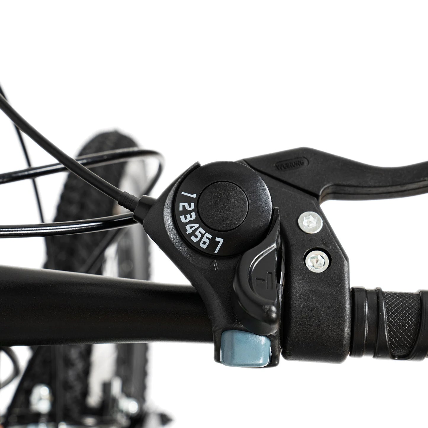 20-Inch 7-Speed Mountain Bike . Kids Bicycle with Adjustable Seat, Front Suspension & Dual Disc Brakes