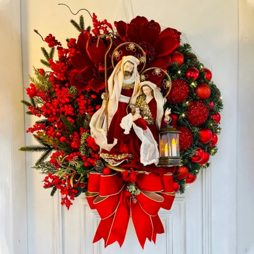 7FT Full Artificial Christmas Tree with 1,150 Tips, Pine Cones & Berries . Premium Holiday Tree with Natural Rustic Charm