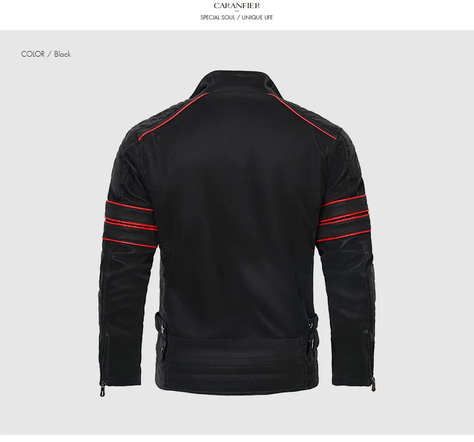 Men’s Retro Leather Moto Jacket
