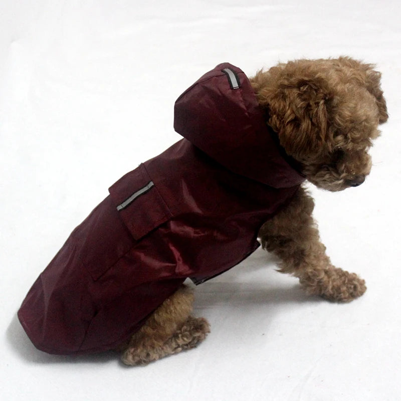 Hooded Waterproof Dog Raincoat Jacket