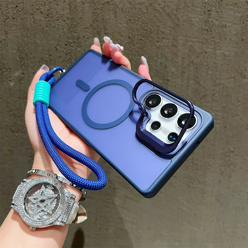 Magnetic Crossbody Samsung Phone Case With Wrist Strap