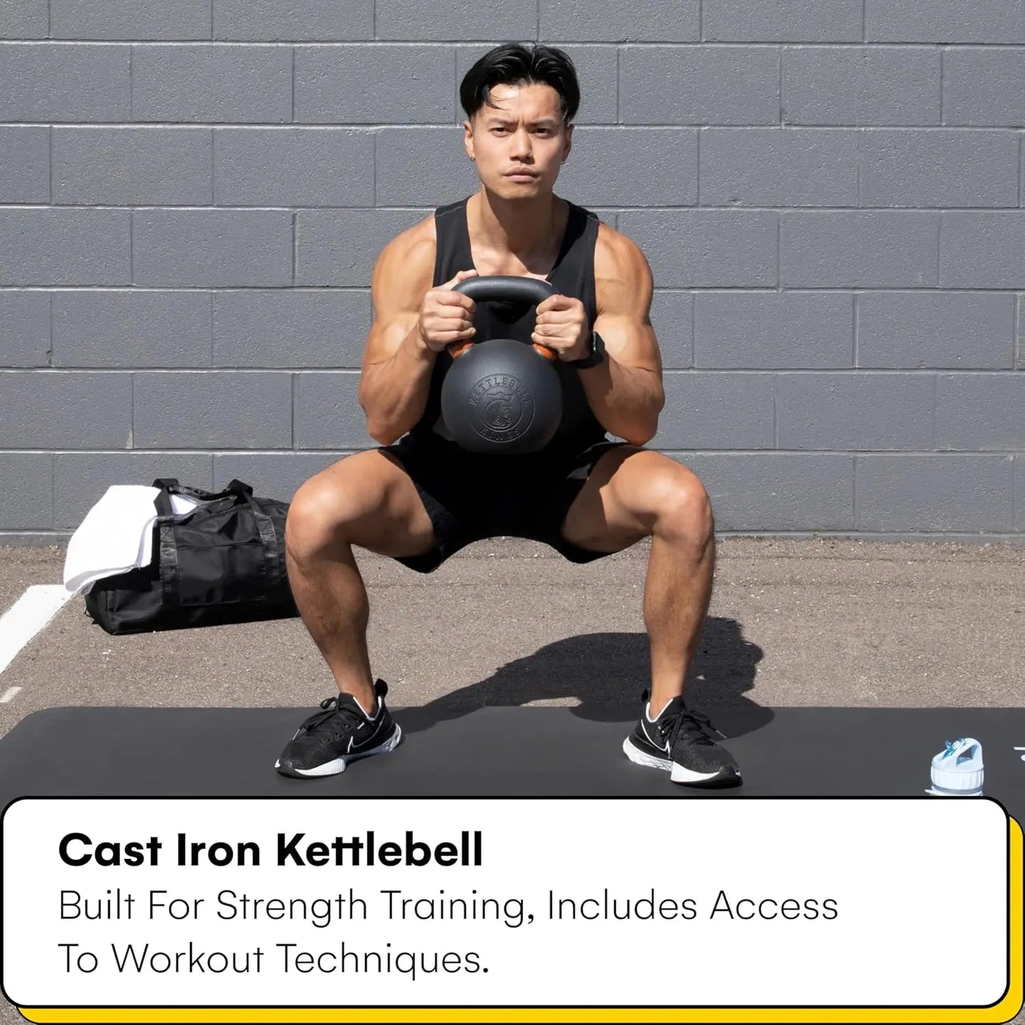 Powder Coated Kettlebell Weights 55/60/80 LB | Workout Gym Equipment & Strength training sets for Women & Men