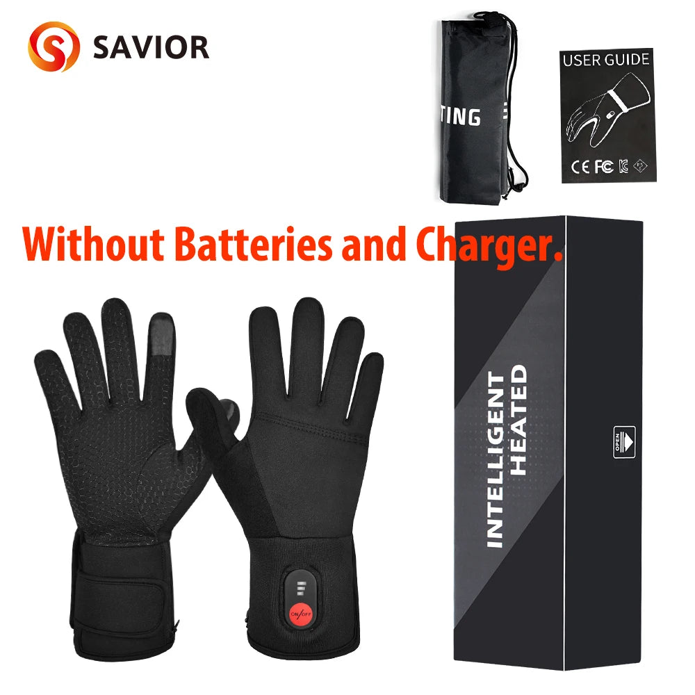Rechargeable Electric Heated Gloves Waterproof Touch Screen