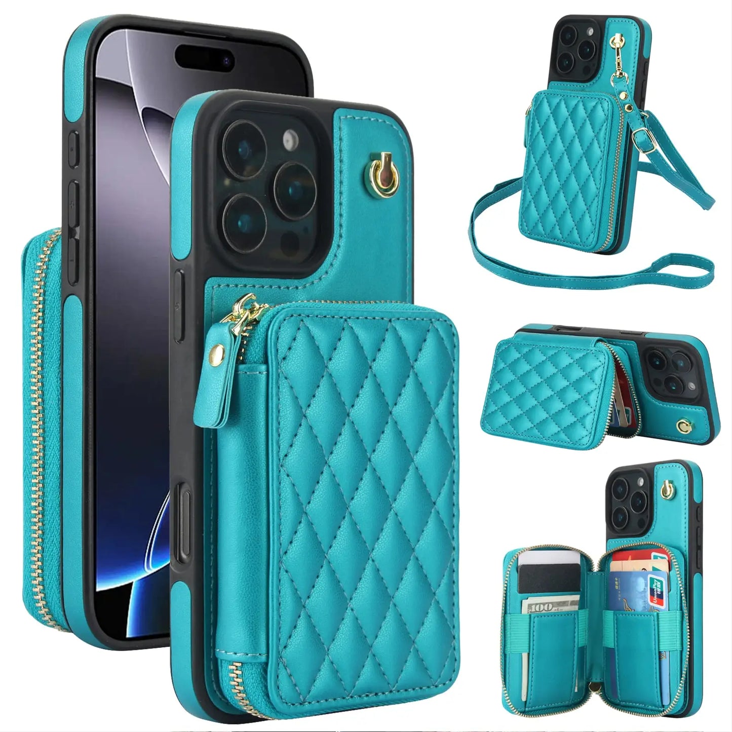 Crossbody Wallet Phone Case for iPhone