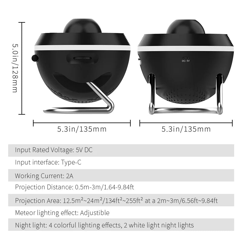 3-in-1 Ultra Clear Galaxy Projector  Starry Sky Night Light with Remote Control, Aurora Effects & Planet Projection