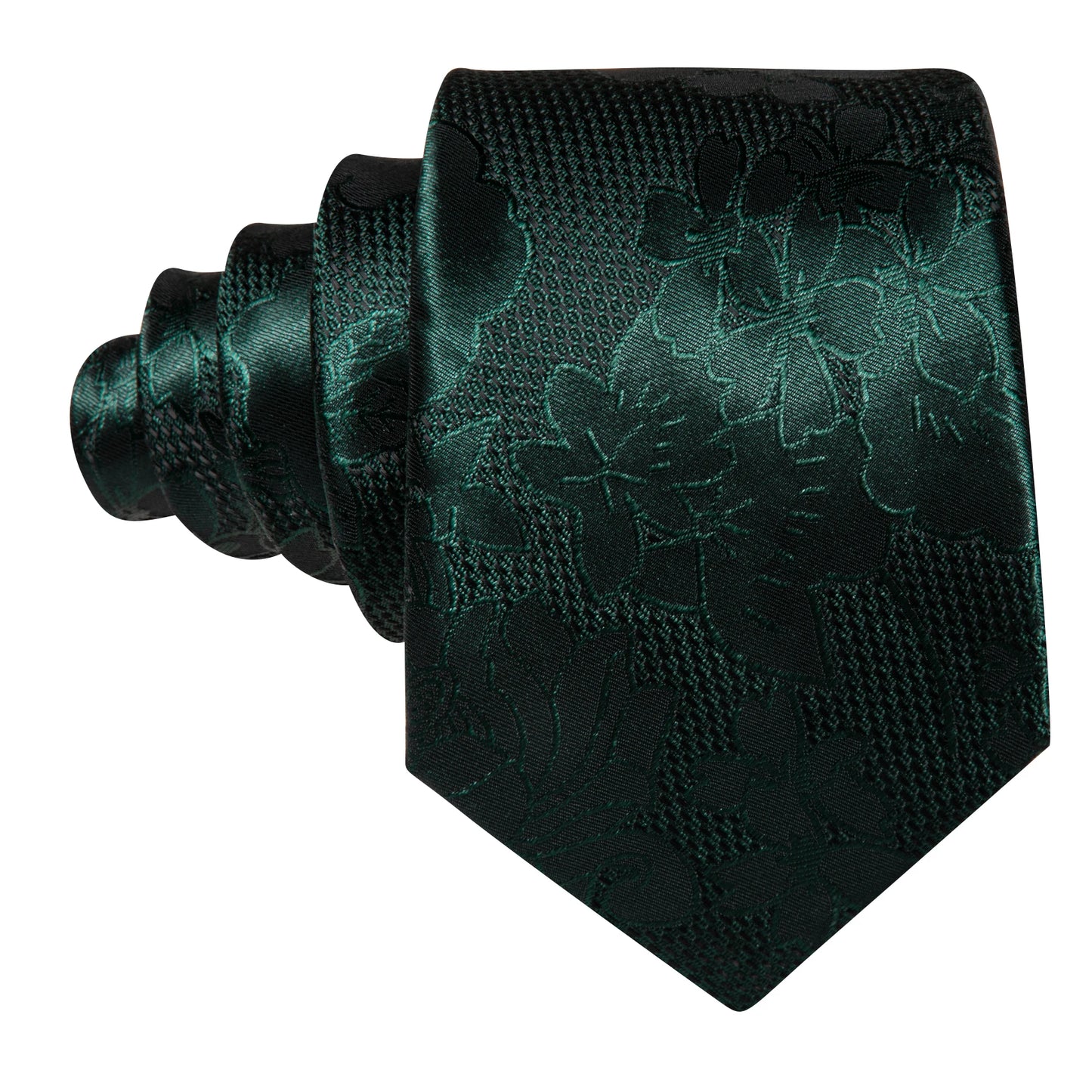Men’s Luxury Brown Floral Silk Necktie .Elegant Wedding, Business & Formal Dress Tie