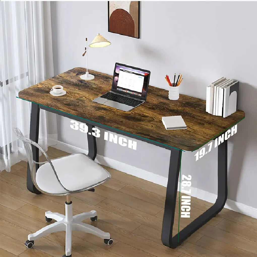 Computer Desk Modern Simple Style Desk for Home Office, White Small Writing Table Study Corner Work Desk for Bedroom