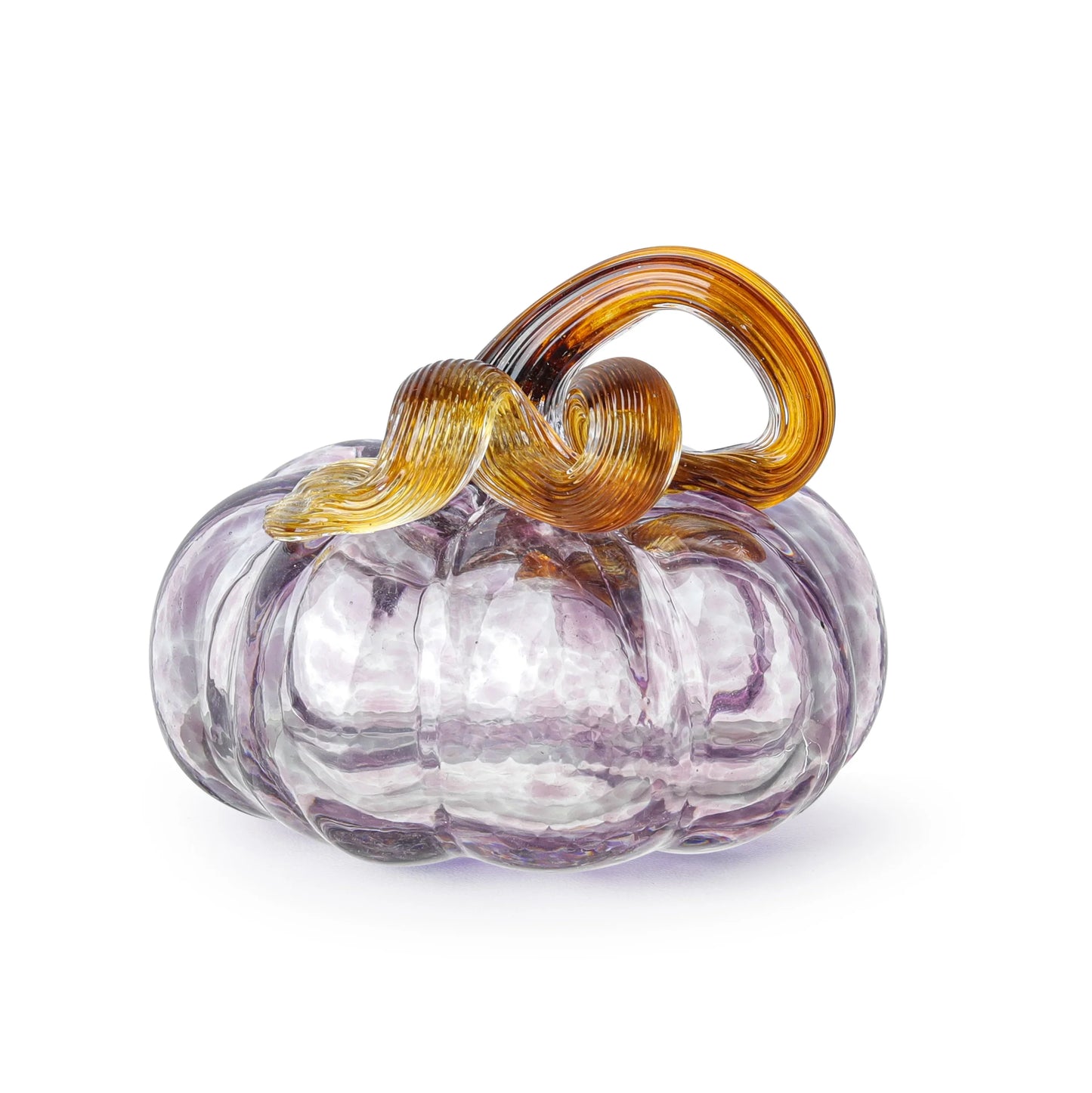 Color Crystal Pumpkin Figurine Collectible Hand Blown Glass Pumpkin Ornament Fall & Harvest Thanksgiving Halloween Gift