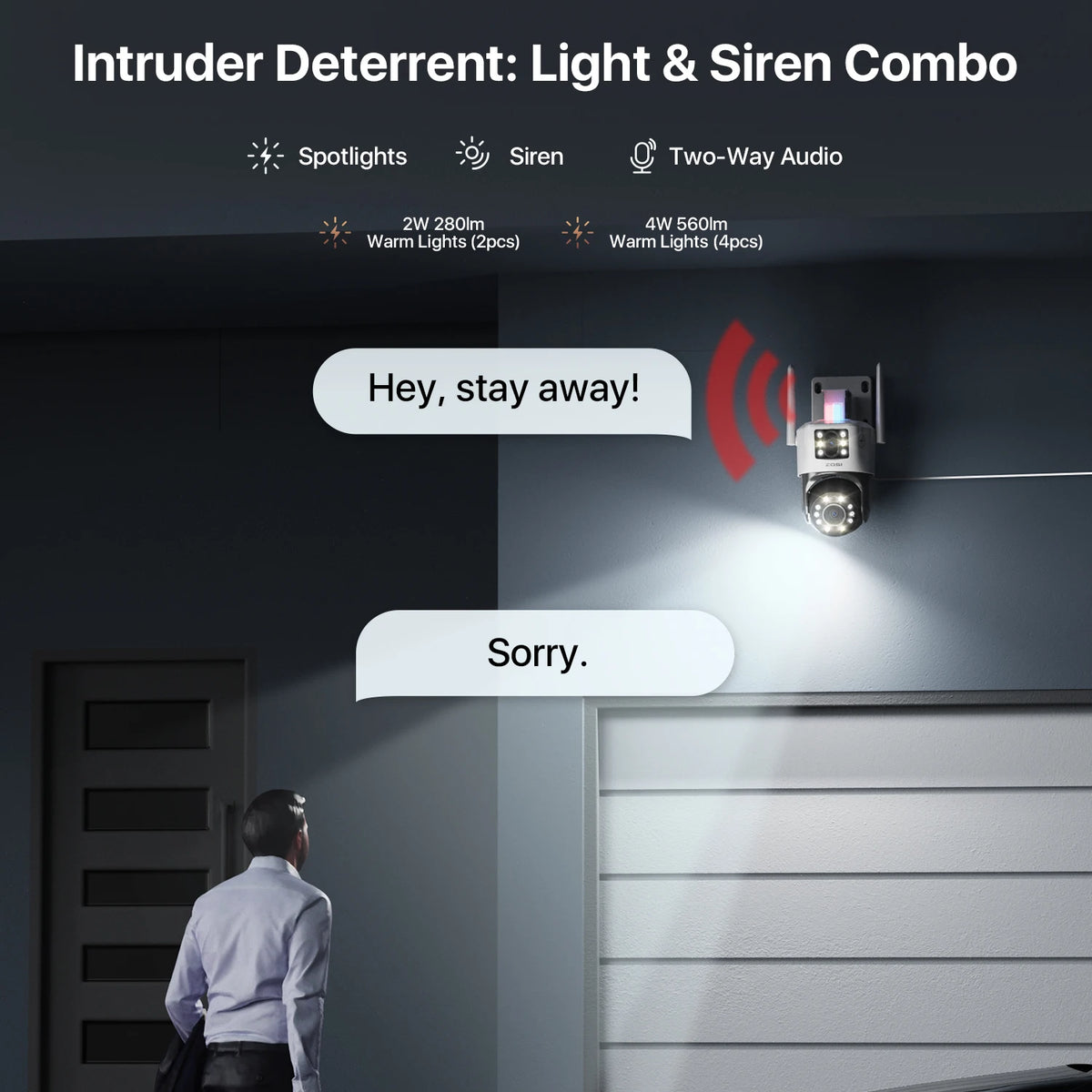 Dual-Lens Wi-Fi PTZ Security Camera | 8MP/4MP Outdoor Surveillance Camera