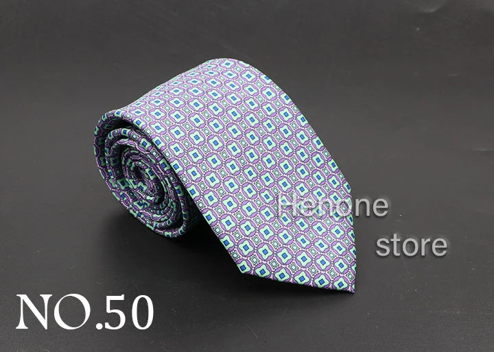 Luxury Floral & Paisley Men’s Silk Necktie .Wedding & Business Tie