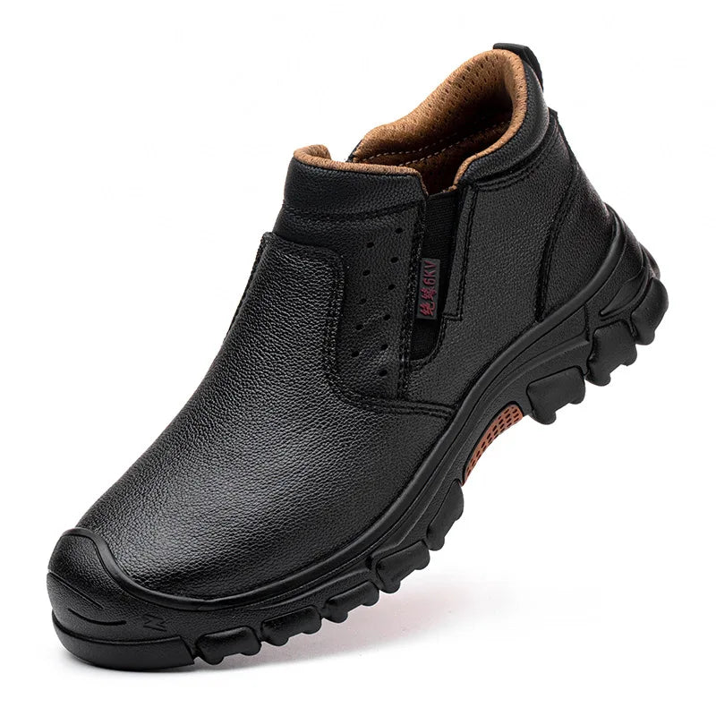Light Weight Safety Shoes Waterproof Boots Steel Toe Boots for Men Anti-smash Anti-Puncture Work Sneakers Slip On Work Shoes