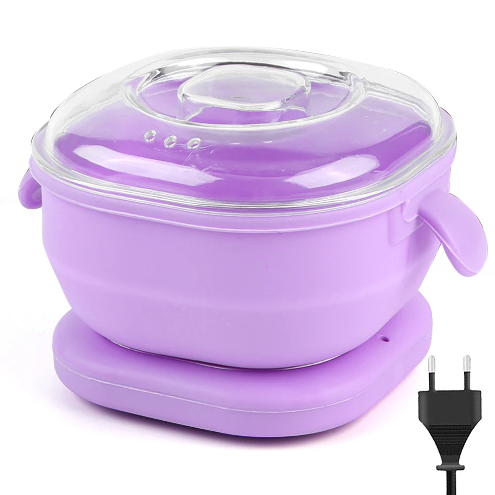 Silicone Wax Warmer Foldable Wax Heater 100W Electric Hot Wax Warmer Machine 400ml Hair Removal Wax Machine for Hair Removal