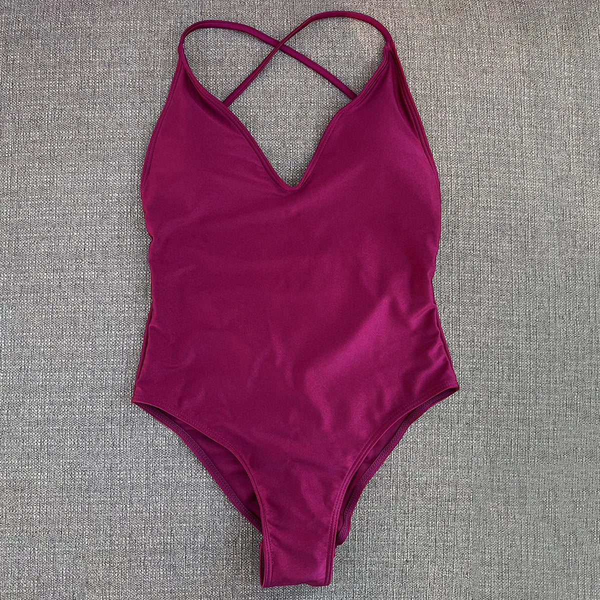Women’s Padded One-Piece Monokini Swimsuit | Crisscross Back Push-Up Bathing Suit