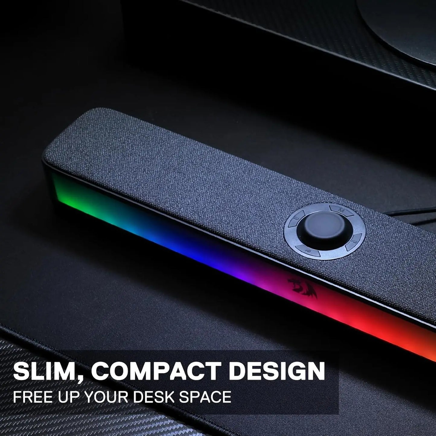 Redragon GS515 RGB Desktop Soundbar Stereo Computer Speaker with Bluetooth 5.3