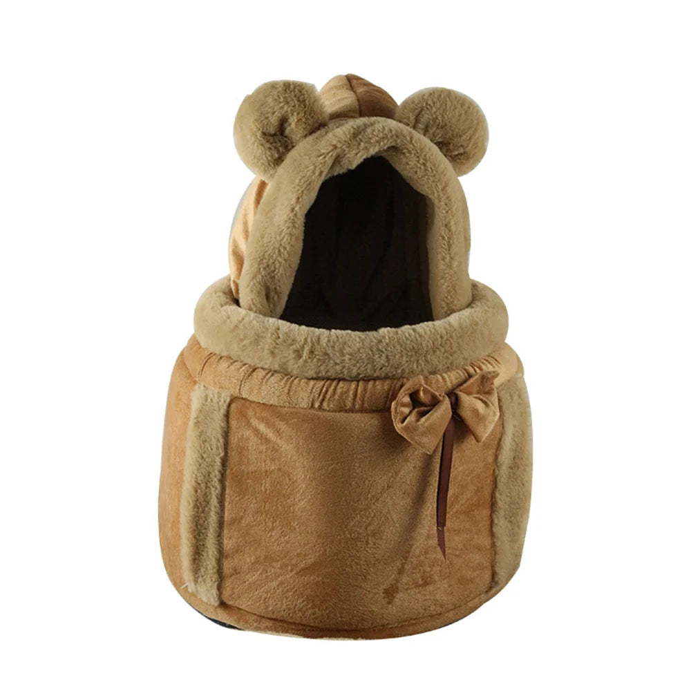 Luxury Cozy Pet Carrier Backpack . Warm Travel Sling for Small Dogs & Cats    Description: