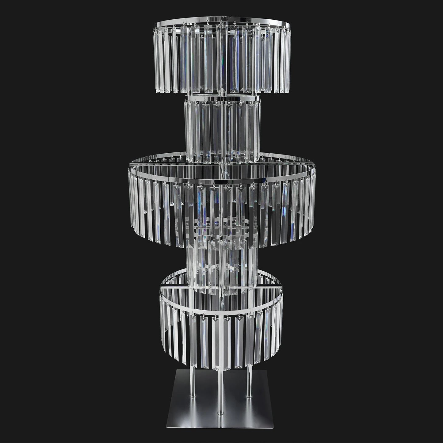 5 Tiers Acrylic Flower Stand Wedding Centerpiece Display Flower Holder Free Standing Decor for Parties, Banquets & Events