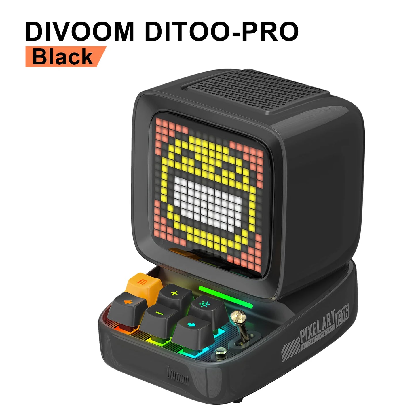 Divoom Ditoo-Pro bluetooth desktop bluetooth speaker portable kids lametric time clock pixel art retro  gaming room alarm clock