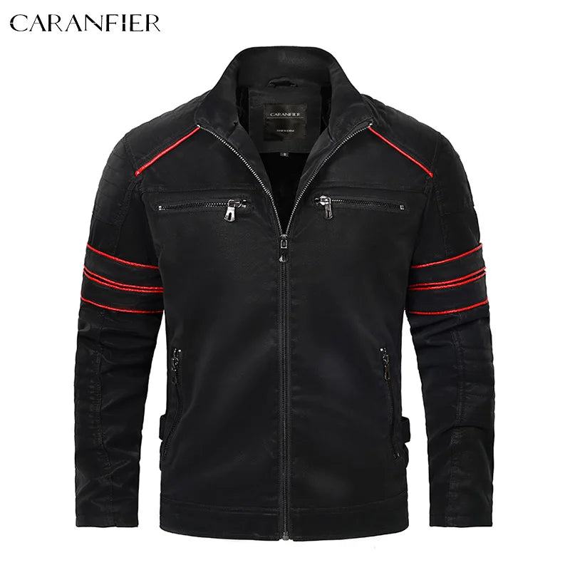 Men’s Retro Leather Moto Jacket