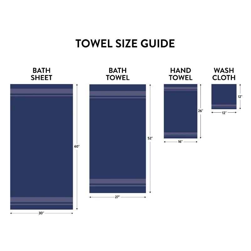 18 Piece Cotton Towel Set 4 Bath 4 Hand 10 Face Towels
