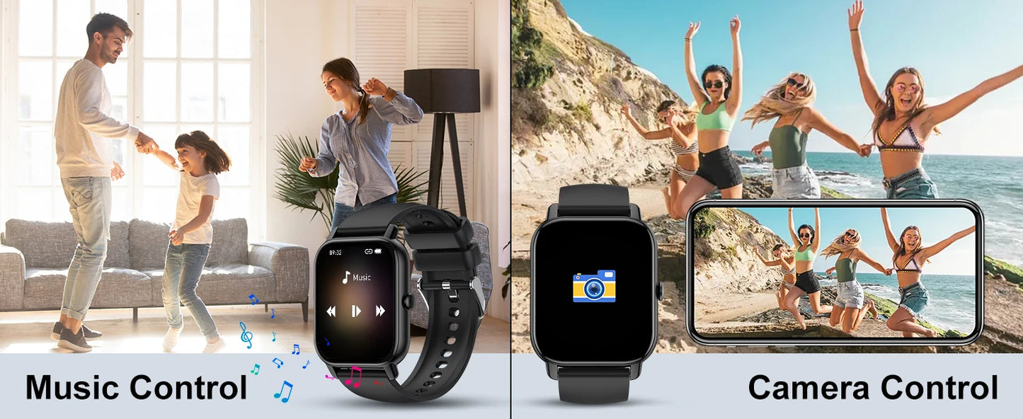 Premium Bluetooth Smart Watch with Fitness Tracker, Calls & Health Monitoring