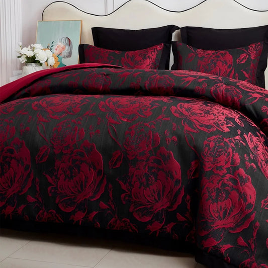 Luxury 7 Piece King Reversible Comforter Set Soft Bedding