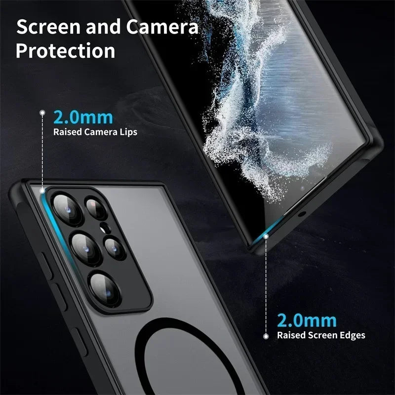 Samsung Galaxy Magnetic Wireless Charging Case. Slim Protective Cover