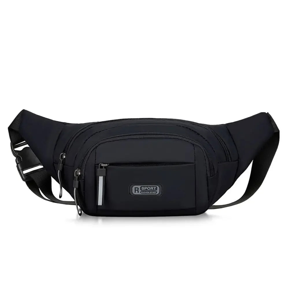 Large Capacity Men’s Nylon Waist Bag with Adjustable Strap