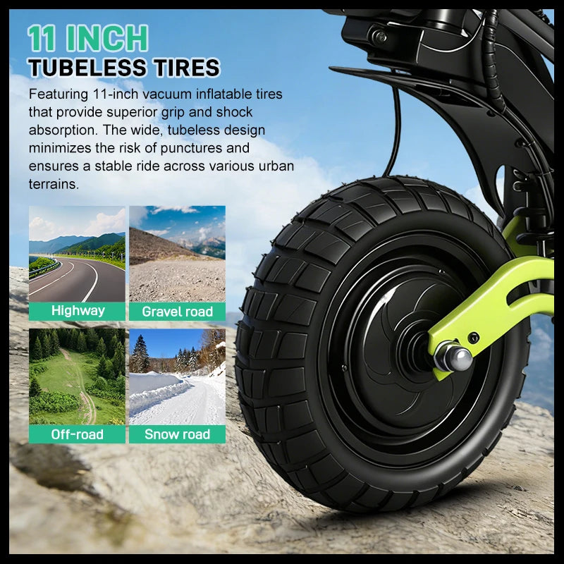 1200W Dual Motor Electric Scooter. 60V 21Ah Long-Range High Performance E-Scooter with Dual Suspension