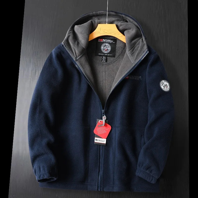 Men’s Premium Winter Fleece Hooded Wool Jacket