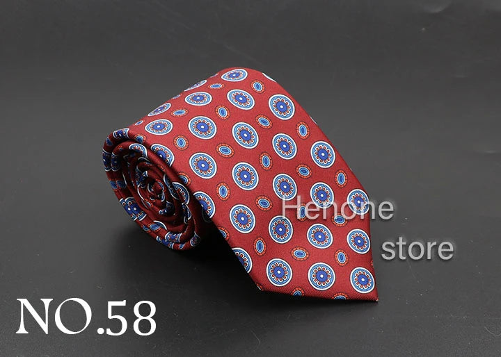 Luxury Floral & Paisley Men’s Silk Necktie .Wedding & Business Tie