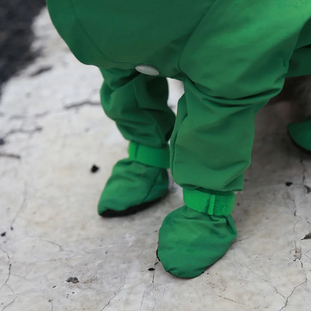 Dog Raincoat Rain Boots Shoes for Small Dogs Pet Hooded Four-Leg Jacket Puppy Rain Coat Waterproof Cat Clothes Jumpsuit Rompers