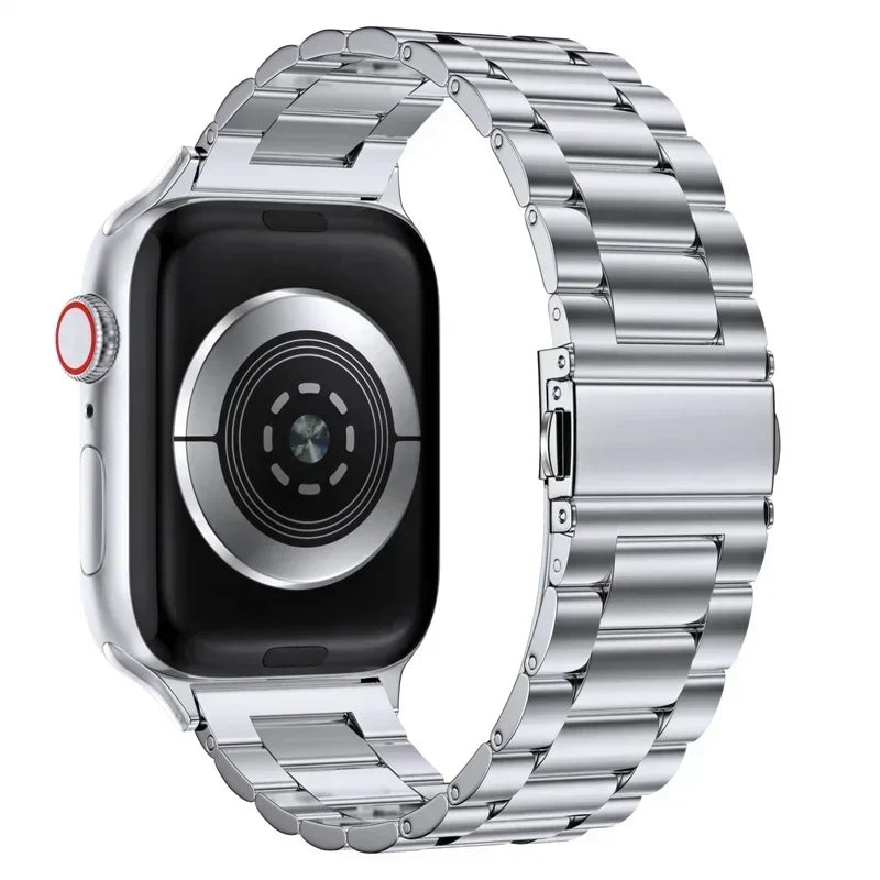 Premium Stainless Steel Apple Watch Band .Luxury Metal Replacement Strap
