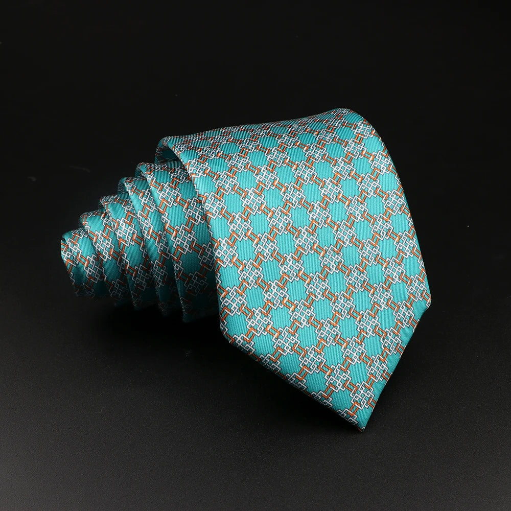 51 Styles Men's Silk Ties Jacquard Striped Plaid Floral Necktie Accessories Daily Wear Shirt Suit Cravat Wedding Party Gift